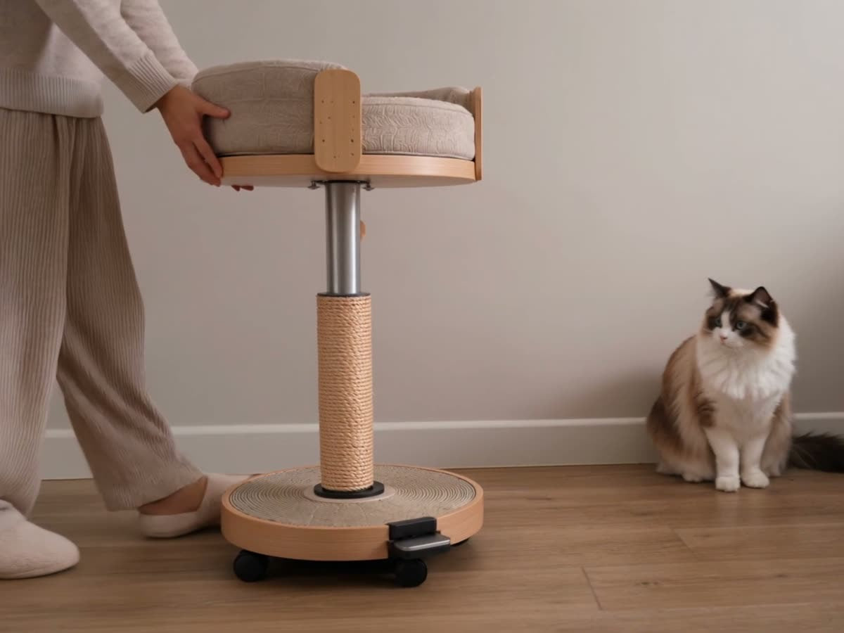 A person rolls the current Kufucat concept toward a bedside position.